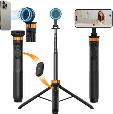 Zdjęcie produktu dla Kijek SELFIE Stick Statyw 162cm na Magnes MagSafe Telefon Smartfon + PILOT / KF09.139