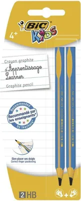 Image de Crayon triangulaire BIC blister de 2 pièces