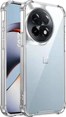 Image de Etui transparent pour OnePlus 11, dos transparent hybride, couverture antichoc TPU bumper
