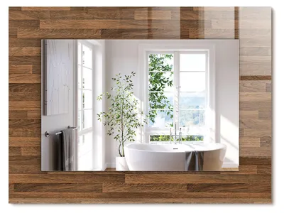 Produktbild von Holztafeln – Rechteckiger Spiegel mit Druck 80x60 cm – Modern - Dekorativ für die Wand
