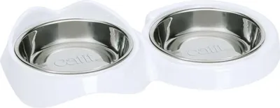 Produktbild von Catit Pixi Doppelnapf weiß