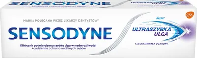 Zdjęcie produktu dla Sensodyne Ultraszybka Ulga Pasta do zębów z fluorkiem 75 ml