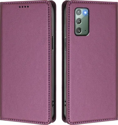 Image de Housse de téléphone portable pour Samsung Galaxy Note 20, étui à rabat en cuirPolyuréthaneantichoc Housse magnétique avec support Violet