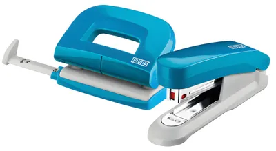 Produktbild von Novus Schreibtisch Set, Heftgerät E 15 mit Locher E 210, inkl. 1000 Heftklammern No. 10, petrol