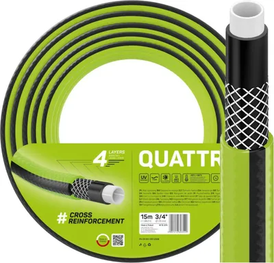 Immagine prodotto di Tubo per acqua da giardino a 4 strati con treccia 3/4' 15m forte QUATTRO CELLFAST