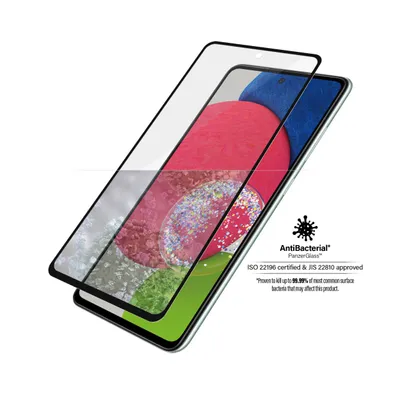 Produktbild von PanzerGlass ® Displayschutz Samsung Galaxy A52 | A52 5G | A52s 5G | A53 5G, Samsung, Samsung - Galaxy A52, Samsung - Galaxy A52 5G, Trockene Anwendung, Kratzresistent, Schockresistent, Antibakteriell, Transparent, 1 Stück(e)