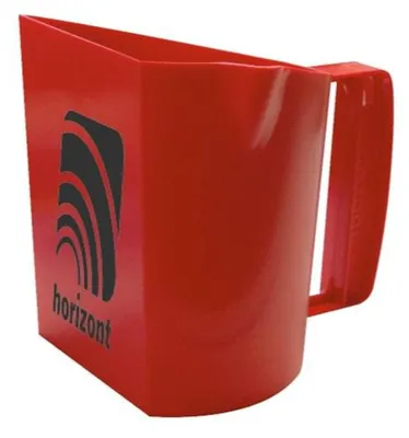 Produktbild von horizont Kunststoff Futterbecher | mit Skala | rot | (1,5 L)