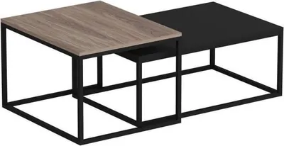 Produktbild von Couchtisch Rechteckig Anthrazit 72 x 45 x 37 cm, LEKA, Melaminbeschichtete Spanplatte