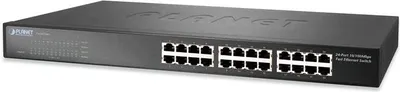 Produktbild von PLANET FNSW-2401, Unmanaged, Fast Ethernet (10/100), Vollduplex, Rack-Einbau, 1U