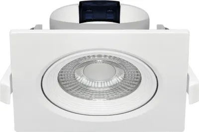 Productafbeelding van LED 5W COB inbouwspot, 38° verstelbaar, 90x90mm, vierkant, koelwit, inbouwspot, 380 lumen, plafondlamp, wit