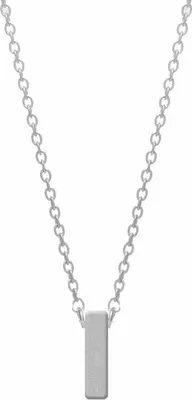 Produktbild von CO88 Collection Alphabet 8CN-11008 Stahlkette mit Anhänger – Buchstabe I 9 mm – Länge 42+5 cm – Initialschmuck – Silberfarben