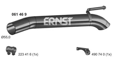 Produktbild von ERNST Abgasrohr Auspuffrohr für OPEL ASTRA J Hinten 061469