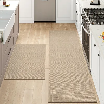 Produktbild von Küchenläufer - 43 x 150 cm - Gummi - Rutschfest - Beige
