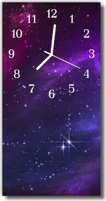 Produktbild von Tulup Glasuhr Wanduhr Küchenuhr Echt-Glas 30x60 Schein Lila