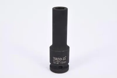 Zdjęcie produktu dla Yato YT-1030, Gniazdo udarowe, Czarny, 1/2", Metryczny, 10 mm, Stal chromowo-molibdenowa