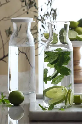 Produktbild von Hermia Concept, LV-FON886, Flasche, Transparent, 100 % GLAS, 6,8 x 6,8 x 25 cm