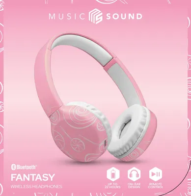 Obrázok produktu pre Music Sound 8018080486685, Bezdrôtový, Hovor / hudba, 292 g, Slúchadlá s mikrofónom, Ružová