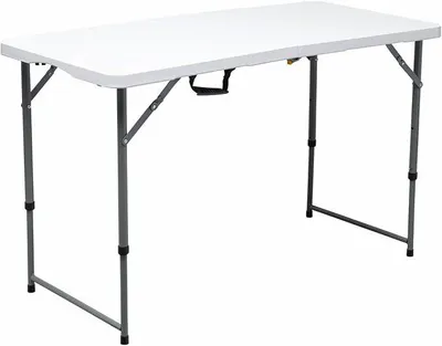 Obrázok produktu pre Obdĺžnikový rozkladací stôl s nastaviteľnými nohami, rozmer 120x60x74 cm