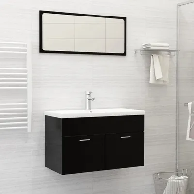Produktbild von The Living Store Einbauwaschbecken mit Wasserhahn 81x39x18 cm Keramik Weiß