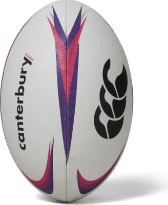 Produktbild von Canterbury Rugbyball Mentre weiß violett lila Größe 4 Training Grip