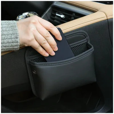 Produktbild von Auto-Seitentaschen-Organizer Kunstleder Schwarz 18,5x15,5cm