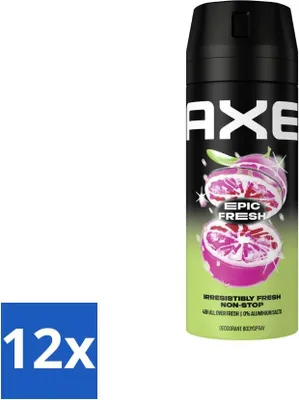 Produktbild von AX - Deodorant Spray - Epic Fresh - Zitrus & Minze - Ultra Fresh - 150 ml - Vorteilspack - 12 Stücke