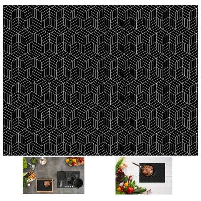 Image de Tapis pour plaque à induction, tapis de protection résistant à la chaleur pour plaques à induction, protège contre les rayures et les éclaboussures, dimensions : 52 x 78 cm