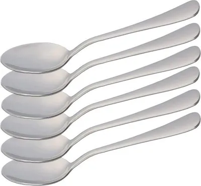 Image de 6 assiettes plates 20 x 4,4 cm en acier inoxydable 18/0