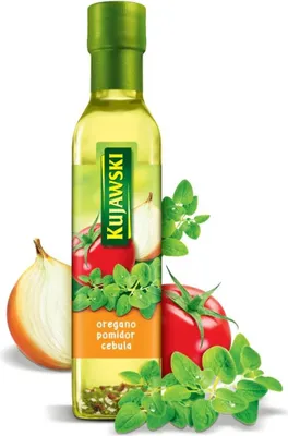 Produktbild von Kujawski Rapsöl mit Oregano, Tomaten und Zwiebeln 250 ml