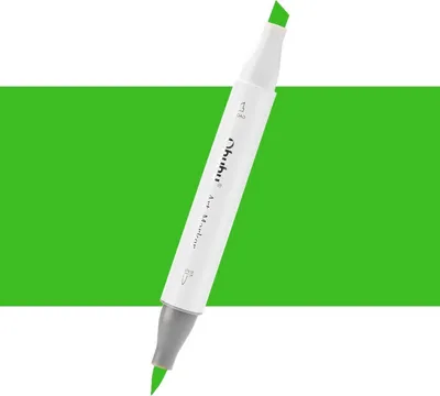 Immagine prodotto di OHUHU pennarello ad alcool bifacciale Brush & Chisel, G170 verde maggio