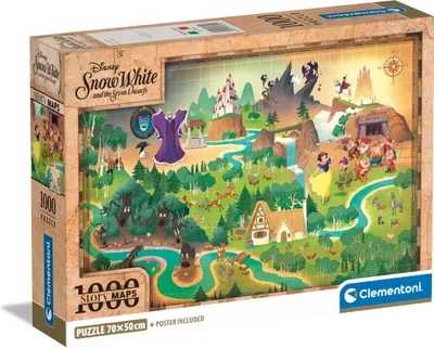 Obrázok produktu pre Puzzle 1000 Kompaktné mapy príbehu Snehulienka 39814