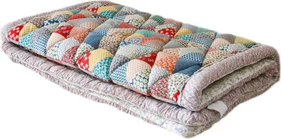 Produktbild von Bohemian Patchwork Sofabezug, rutschfest, gesteppt, Blumendruck, weiche Baumwolle, Couch-Bodenmatte, Schonbezug, Möbelschutz, Haushaltswaren