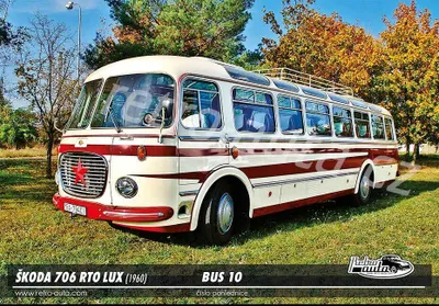 Zdjęcie produktu dla Pocztówka BUS nr 10 - ŠKODA 706 RTO LUX (1960)