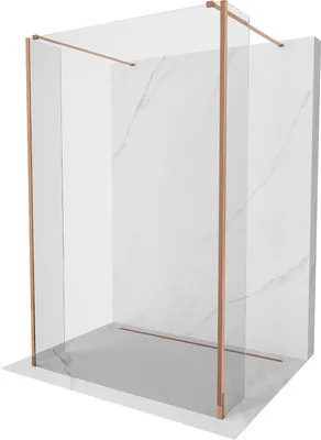 Produktbild von Mexen Kioto freistehende Duschwand 155 x 30 x 30 cm, transparent, roségold - 800-155-030-222-60-00-030