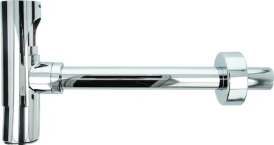Produktbild von tecuro DESIGN Flaschensiphon Rohrgeruchsverschluss mit Blende, Messing verchromt