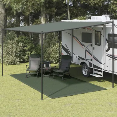 Immagine prodotto di Tappeto per tenda, resistente alle intemperie, 250x350 cm, verde scuro