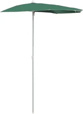 Zdjęcie produktu dla Półokrągły parasol balkonowy – 180 x 90 cm – zielony – ochrona przed promieniowaniem UV – solidna metalowa rama