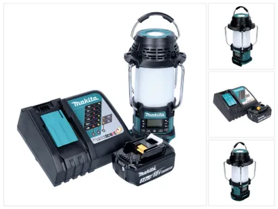 Zdjęcie produktu dla Makita DMR 056 RF1 radio bezprzewodowe 18 V FM DAB+ z latarką 360° IP65 + 1x akumulator 3,0 Ah + ładowarka