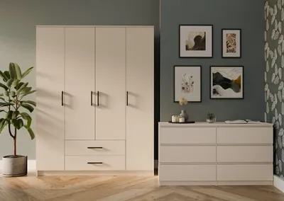 Obrázek produktu pro Šatní skříň se šuplíky 160 cm RAGNAR - kašmír