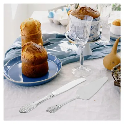 Produktbild von Tortenheber-Set aus Edelstahl, Kuchenschneider, Dessertspatel und Pizzaschaufel für Geburtstag, Hochzeit und Party