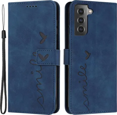 Produktbild von Samsung Galaxy S21 FE Hülle - Coverup Smile Klapphülle - Blau