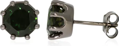 Produktbild von CB05534 Ohrstecker mit Chromediopsid HT-Quarz ca. 3,78 ct. Black Rhodium XEN