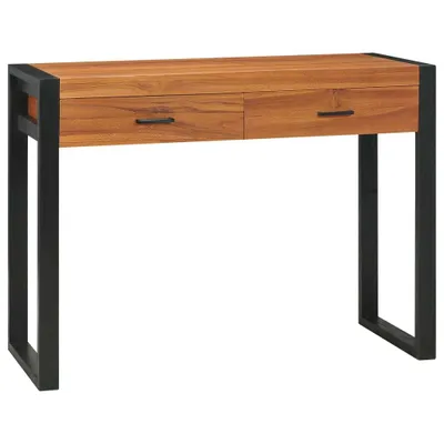 Obrázek produktu pro Maison Exclusive – psací stůl se 2 zásuvkami, 100 × 40 × 75 cm, teakové dřevo