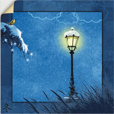 Produktbild von ARTland Wandbild, selbstklebend Serie vier Jahreszeiten - Winter Größe: 100x100 cm