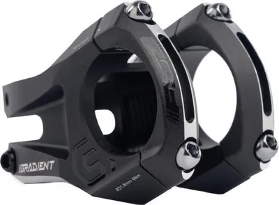 Image de Potence FSA Gradient 31,8 +6° 31,8 x 33 mm, noire - précise, idéale pour l'enduro et le VTT.