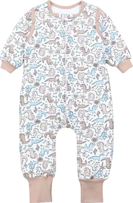 Produktbild von TupTam Schlafsack mit Beinen und Ärmeln 2.5 TOG,  , Farbe: Dino Beige Blau, Größe: 92-98