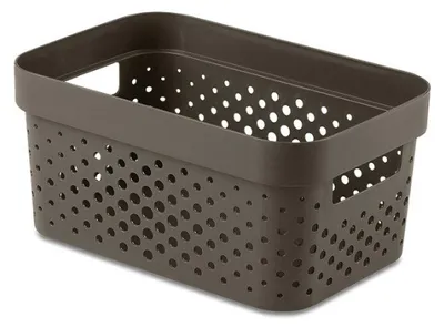Obrázek produktu pro Úložný box INFINITY 4,5l recyklovaný plast hnědý puntíky