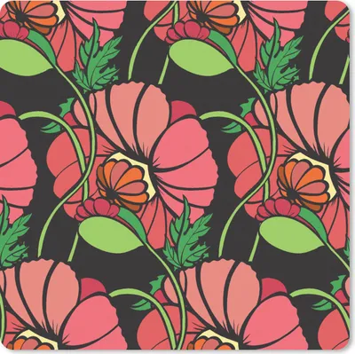 Produktbild von MuchoWow® Mauspad Mousepad Blumen - Natur - Rosa - Muster 30x30 cm - Mousepads - Maus Mat - Pad - Mausunterlage - Gaming
