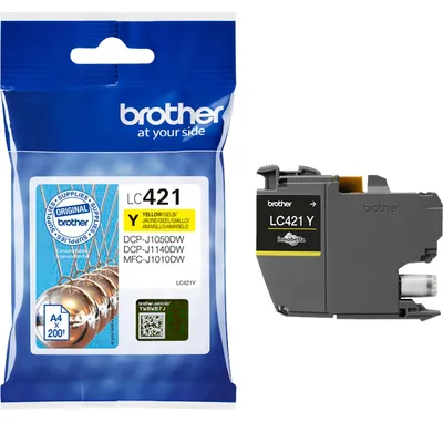 Produktbild von Brother LC-421Y, Gelb, 1 Stück(e), 200 Seiten, Einzelpackung