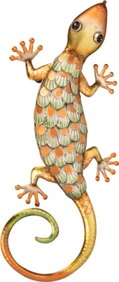 Produktbild von Salamander Metallfigur Wanddekoration 65cm Haus Hof Garten Dekoration Deko